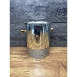 BSF Germany Vintage Silver & Gold Tone Wine Chiller Hollywood Regency Style